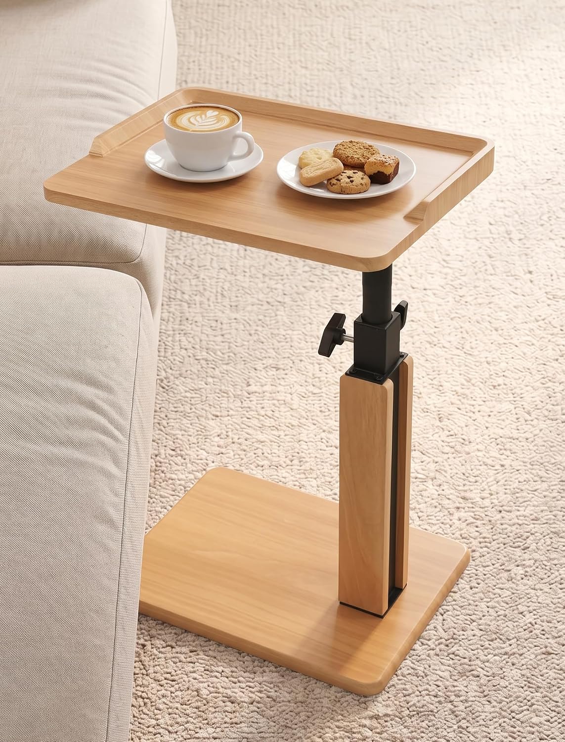 Adjustable Height C Type Folding Sofa Side Table